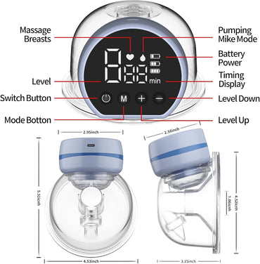 TOVVILD Wearable Breast Pump Hands Free - ELECTRIC
