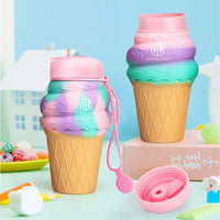 WATER BOTTLE SILICONE FOLD UNICORN