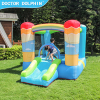 KIDS JUMPER & SLIDE RAINBOW D-8ft.10" W-6ft.6" H-5ft.5"