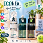 WATER BOTTLE  PLASTIC ECOLITE 710ML