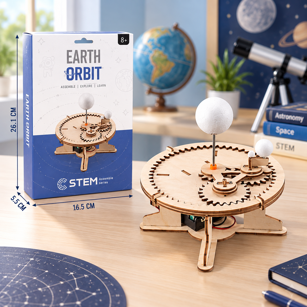 DIY Wooden STEM Earth Orbit Model