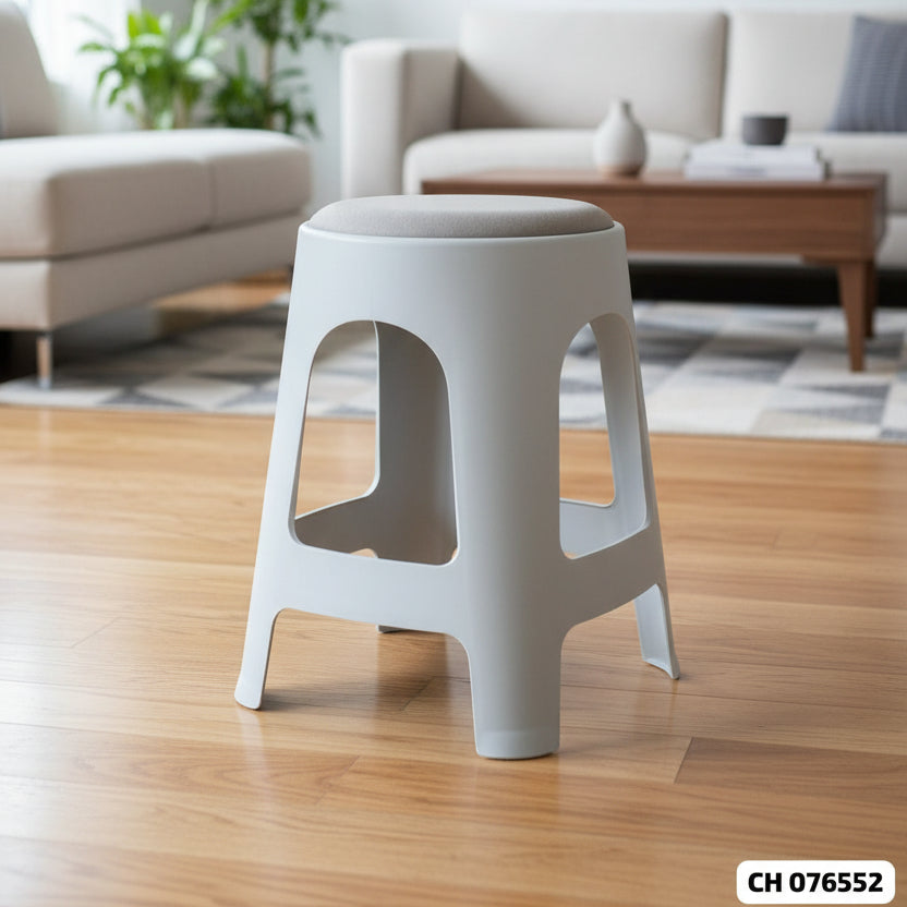 PLASTIC STOOL WITH COUSHION