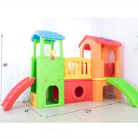 DLX PLAY CENTER + SLIDE L-121" W-42" H-69"