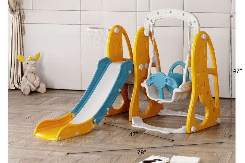 KIDS MINI SLIDE + SWING L-78" W-47" H-47"