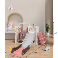 KIDS SLIDE & SWING L-73" W-72" H-45"