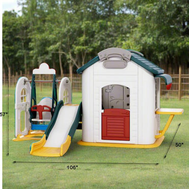 KIDS PLAY HOUSE WITH SLIDE