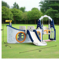 KIDS SWING WITH SLIDE L-94" W-78" H-48"