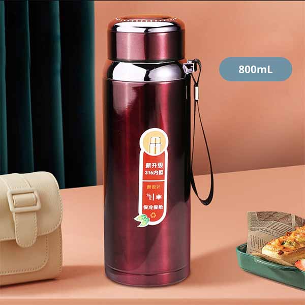 STEEL WATER BOTTLE HOT & COOL 800ML