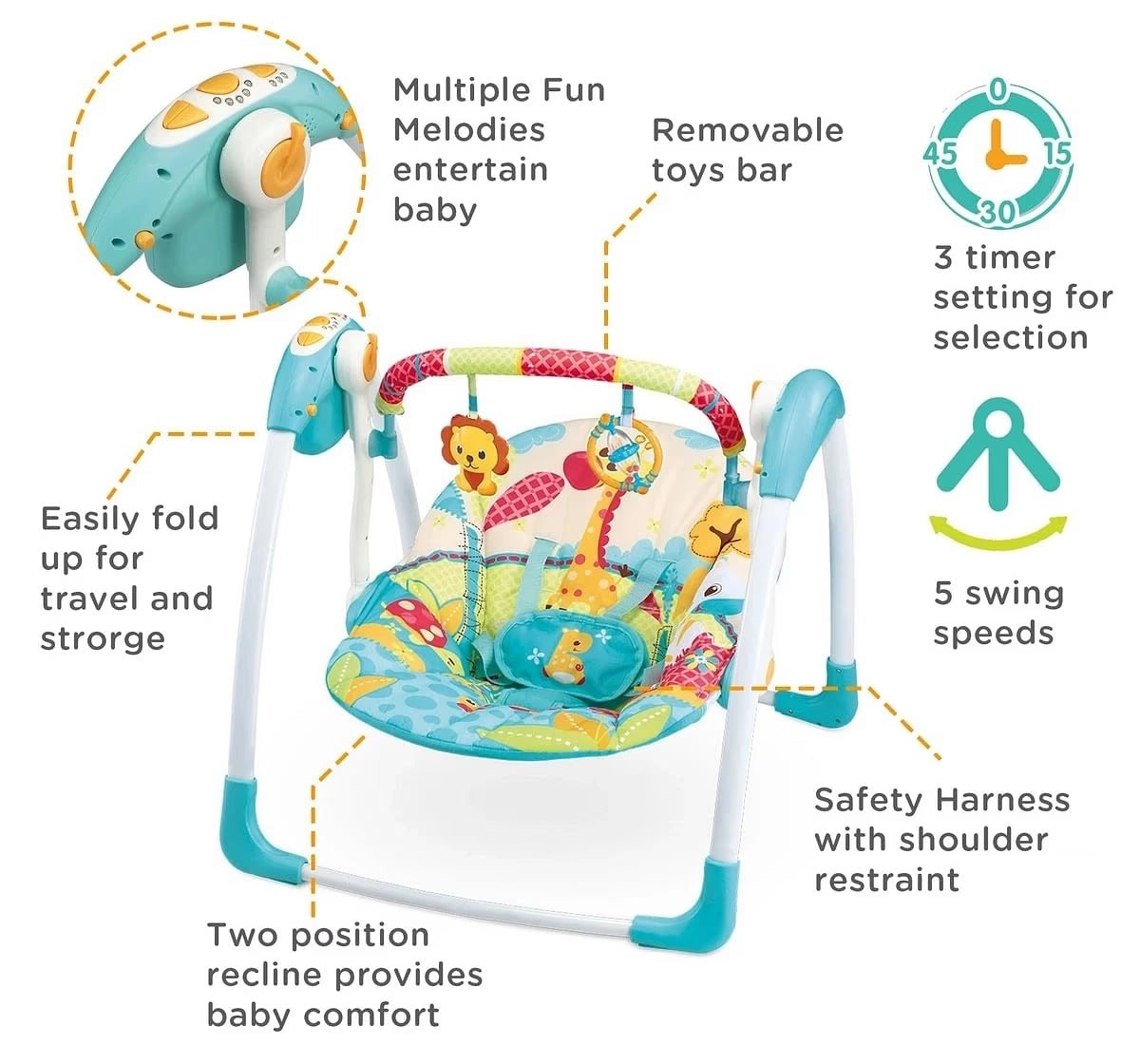Lightweight Baby Electric Swing SWE-6579