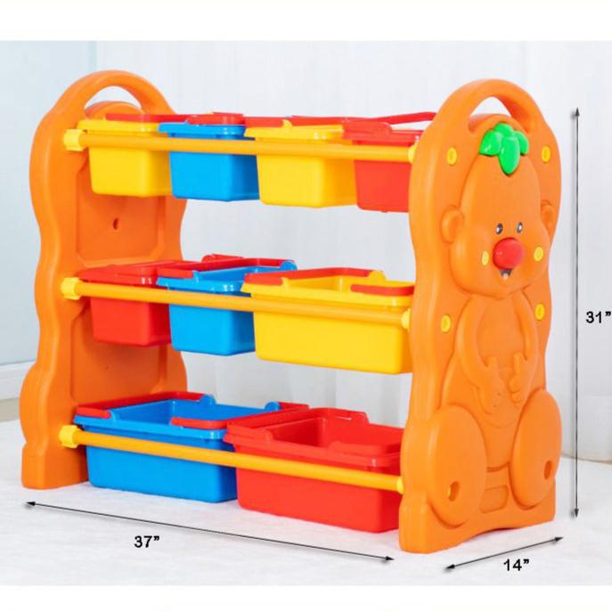 KIDS TOYS STORAGE STAND L-37" W-14" H-31"