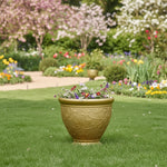 FLOWER POT GOLDEN MEDIUM SIZE