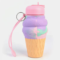 WATER BOTTLE SILICONE FOLD UNICORN