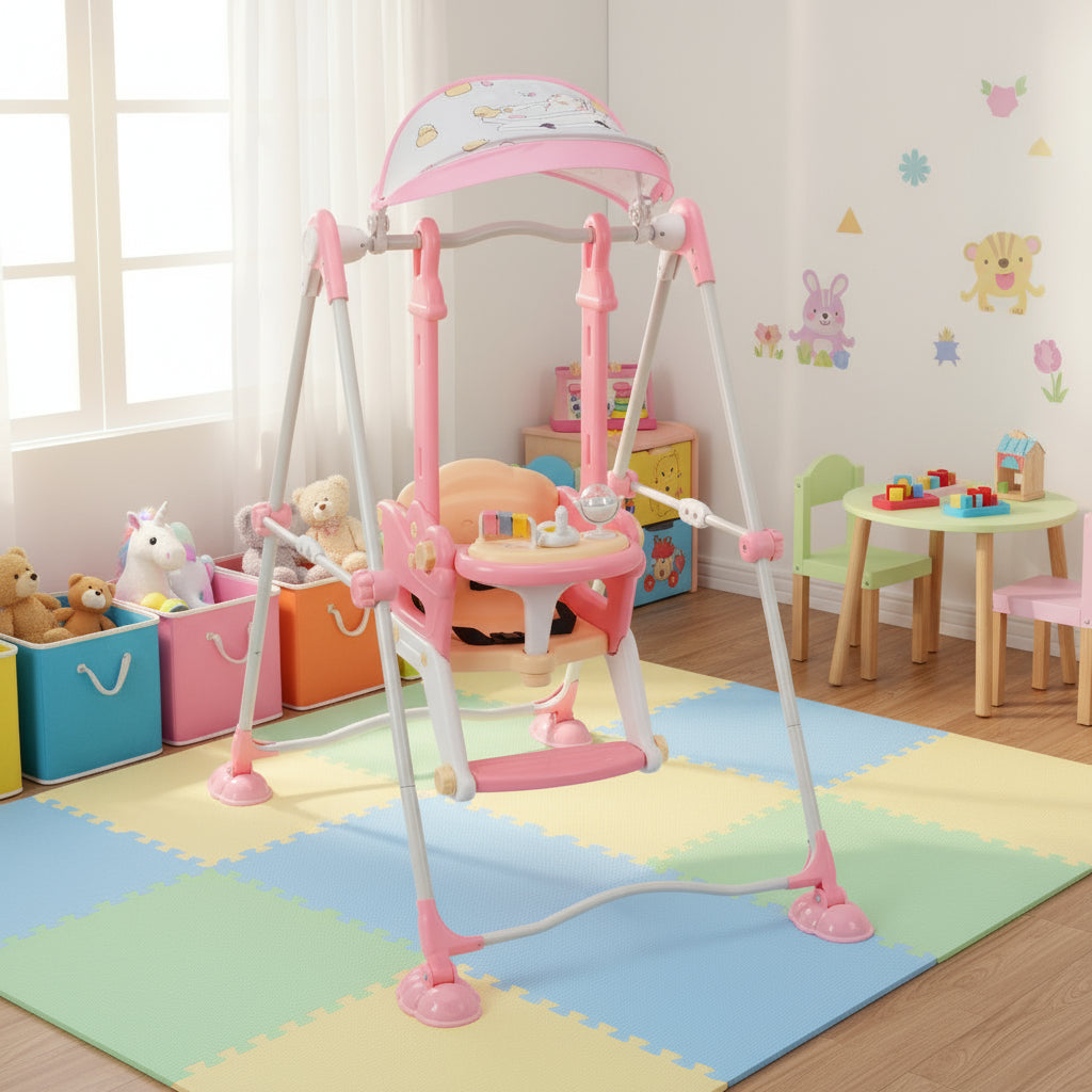 Manual Baby swing imported fiber plastic premium quality with musical tray