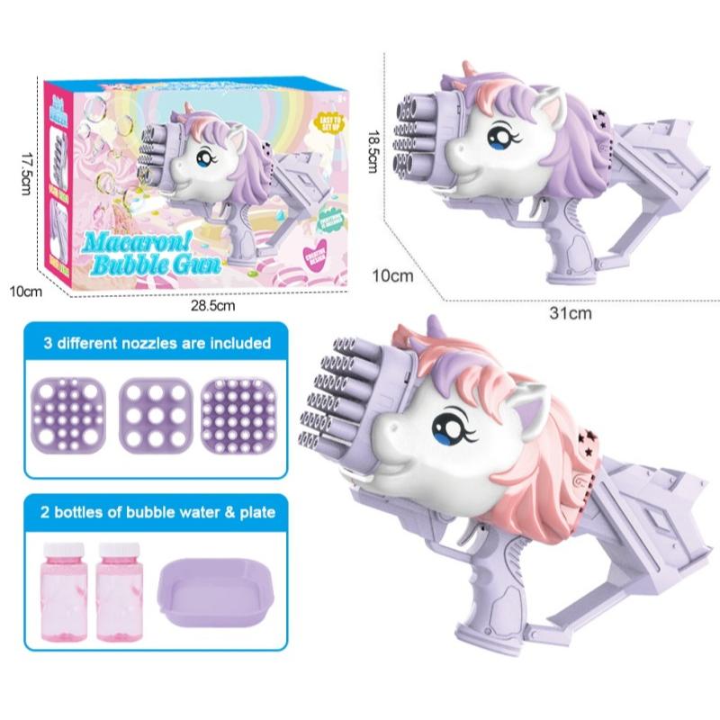 BUBBLE GUN TOY UNICORN