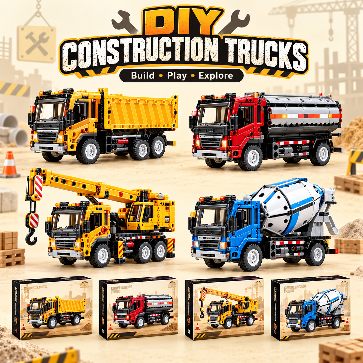 DIY TRUCK TOY 1PC