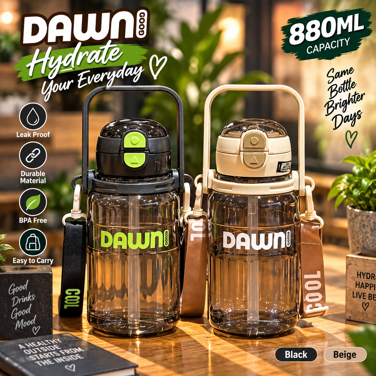 WATER BOTTEL DAWN 880ML