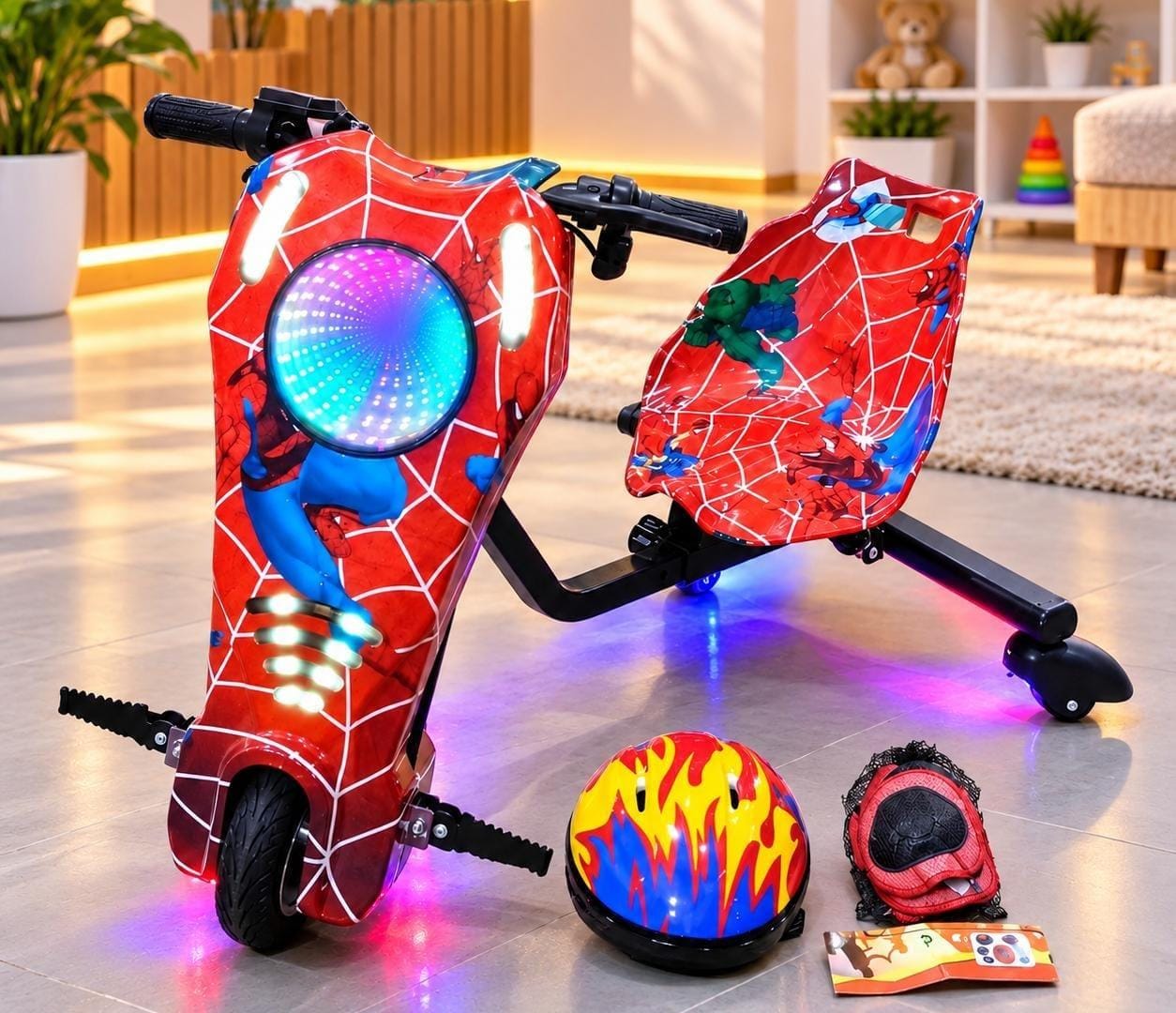 ELECTRIC DRIFT SCOOTER WITH LED LIGHTS