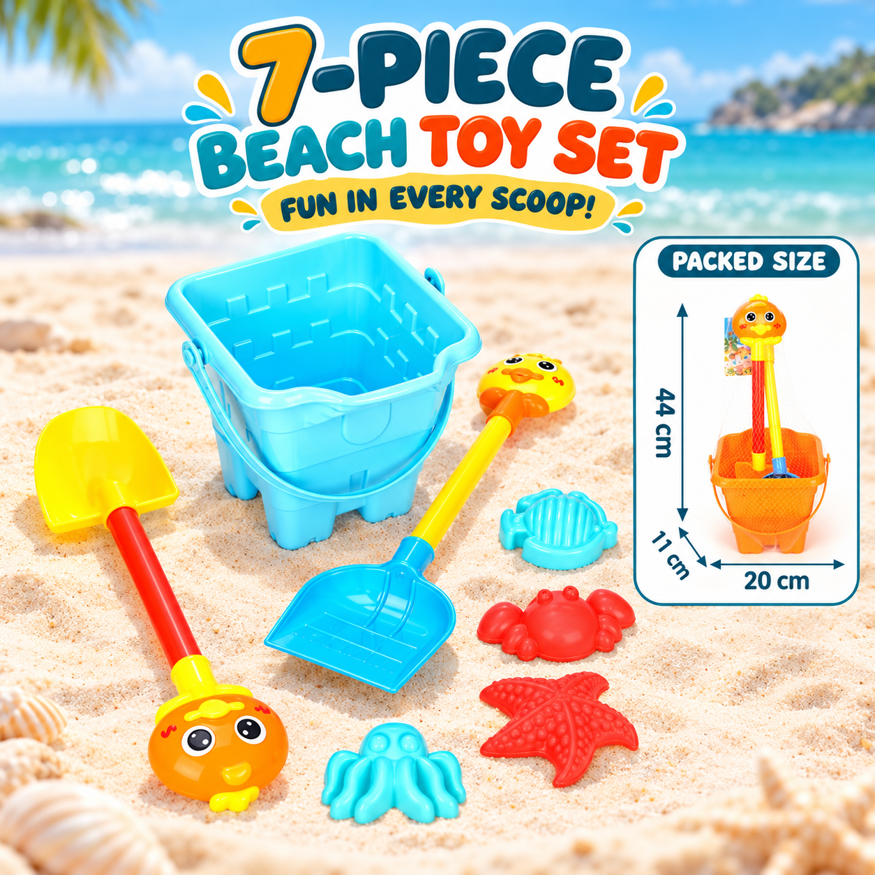 7-Piece Beach Toy Set