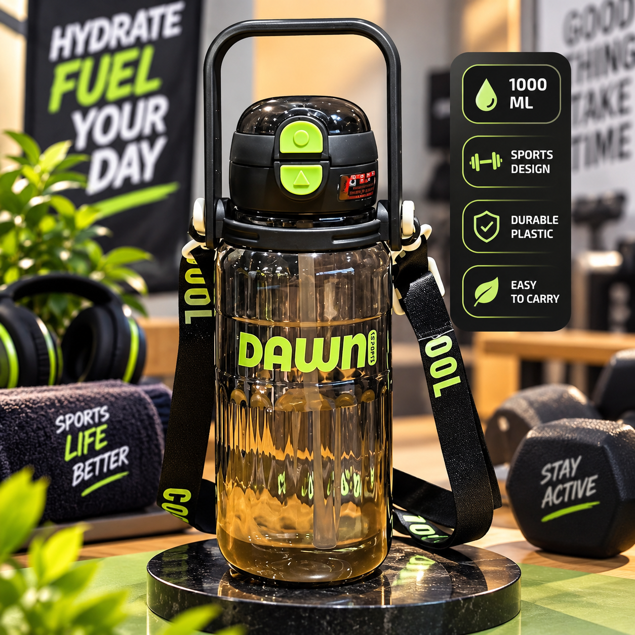 PLASTIC WATER BOTTEL 1020ML DAWN