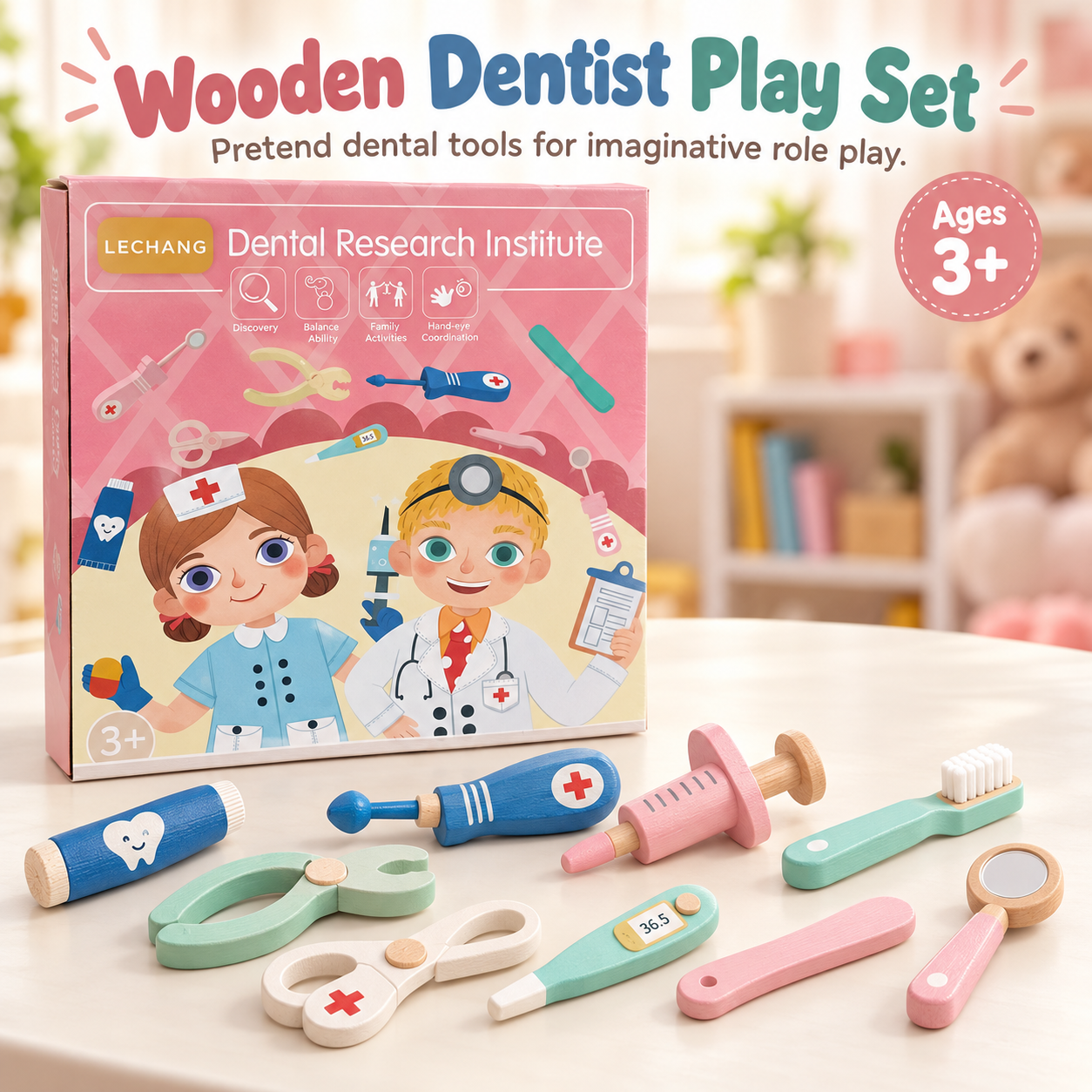 Wooden Dentist Play Set