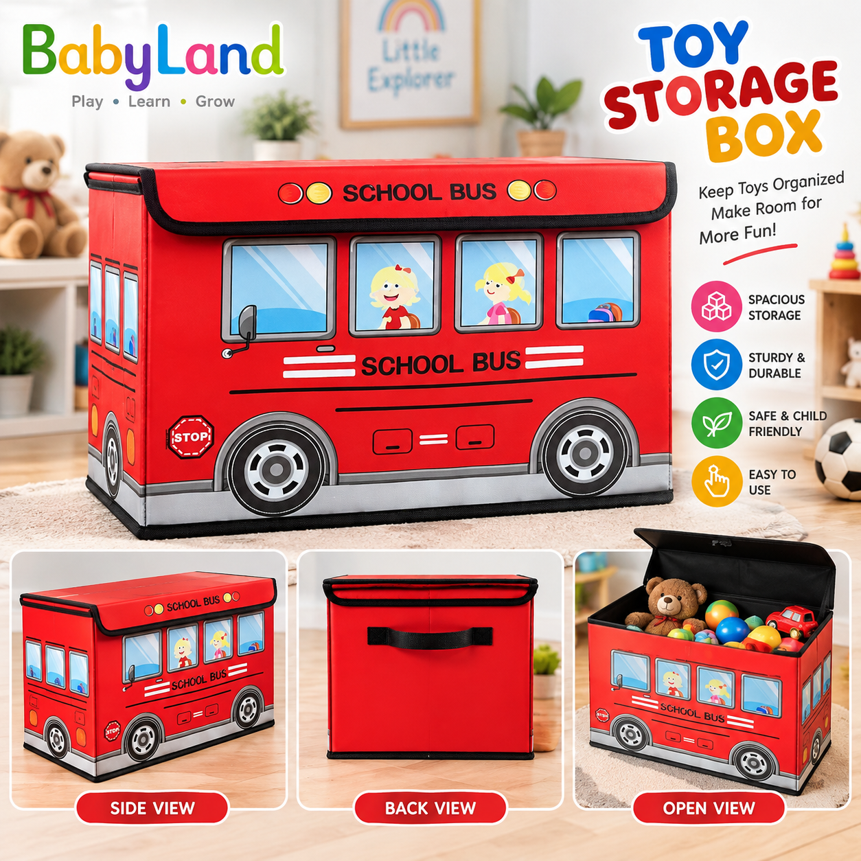 STORAGE BOX MIX COLOURS (Red-blue) or mix