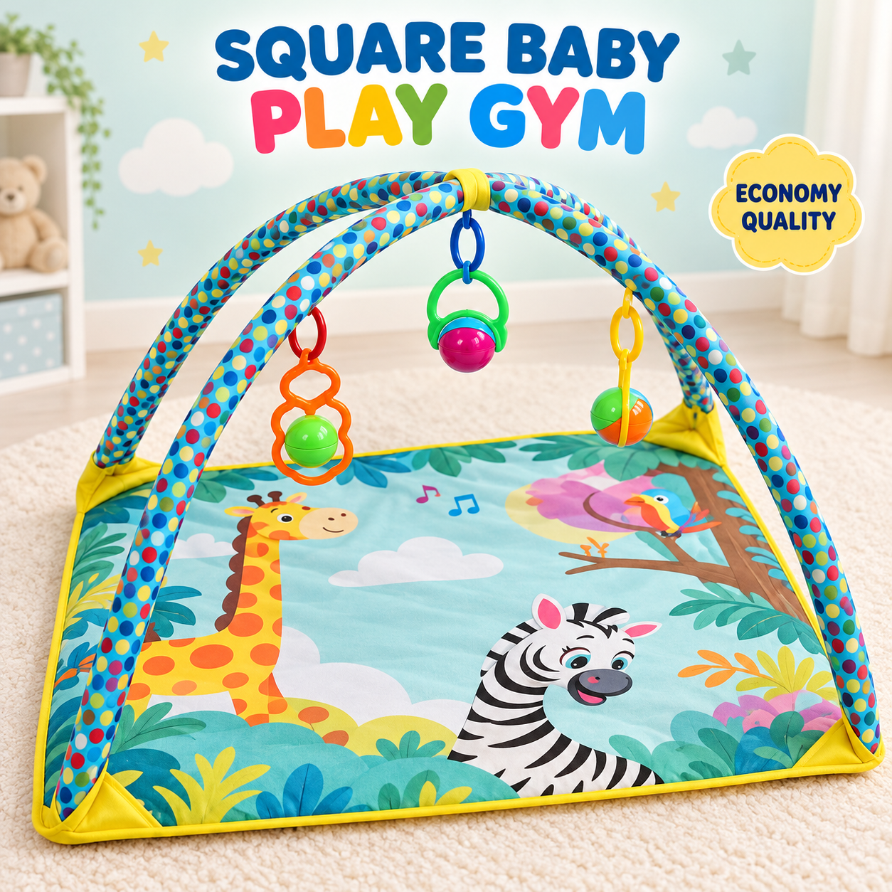 SQUARE BABY PLAY GYM – ECONOMY QUALITY
