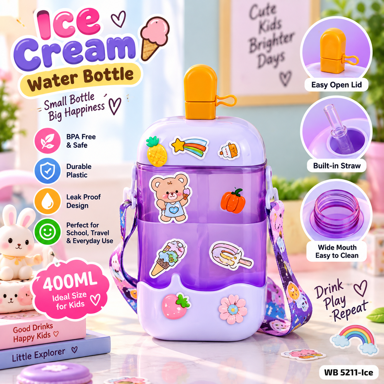 WATER BOTTEL ICE PLASTIC