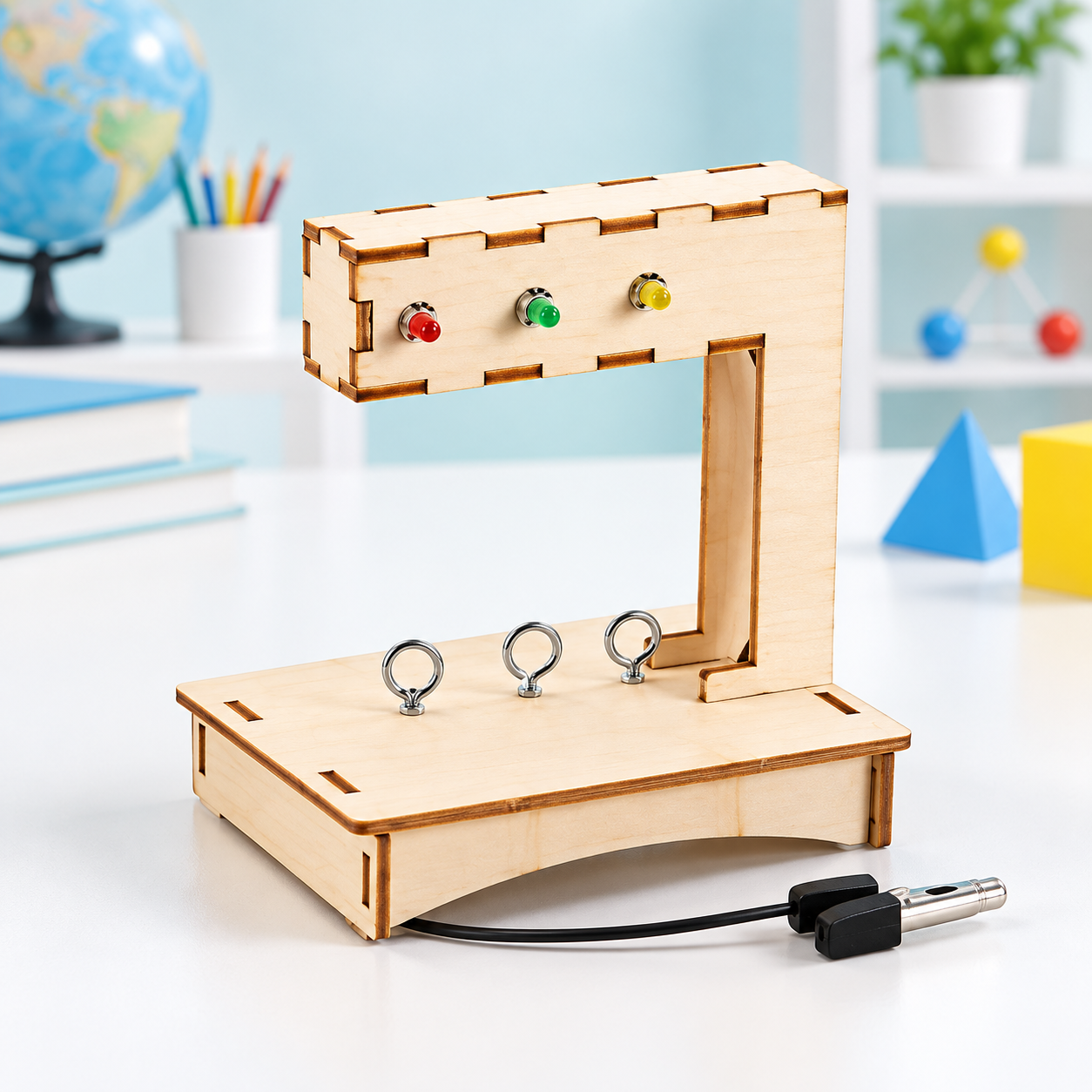 DIY WOODEN TRAFFIC LIGHTS STEM TOY