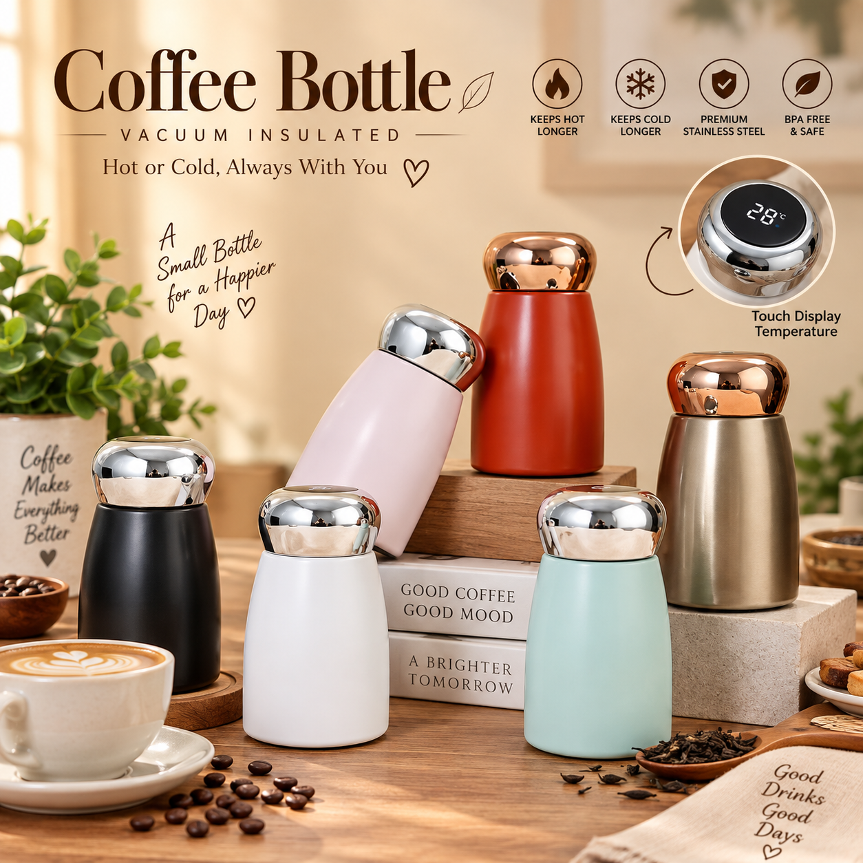 TEA COFFEE BOTTLE +TEMPERATURE