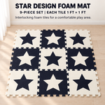 STAR DESIGN FOAM MAT 9PCS