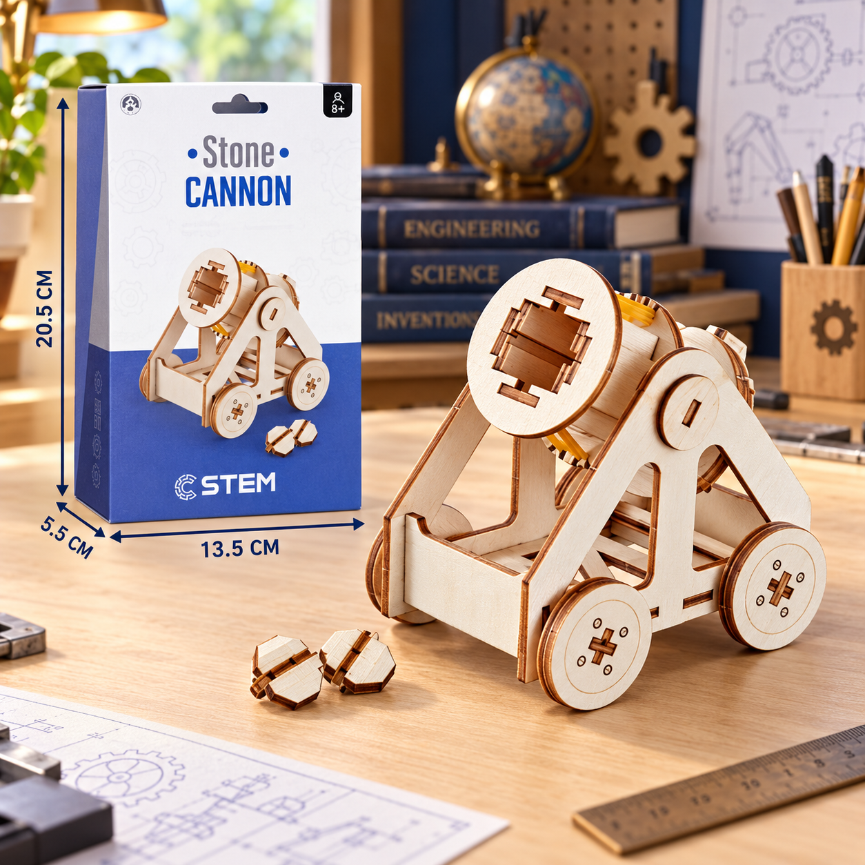 DIY Wooden STEM Stone Cannon