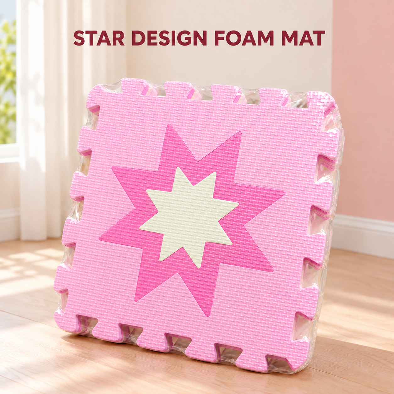 STAR DESIGN FOAM MAT 9PCS 1*1 FT