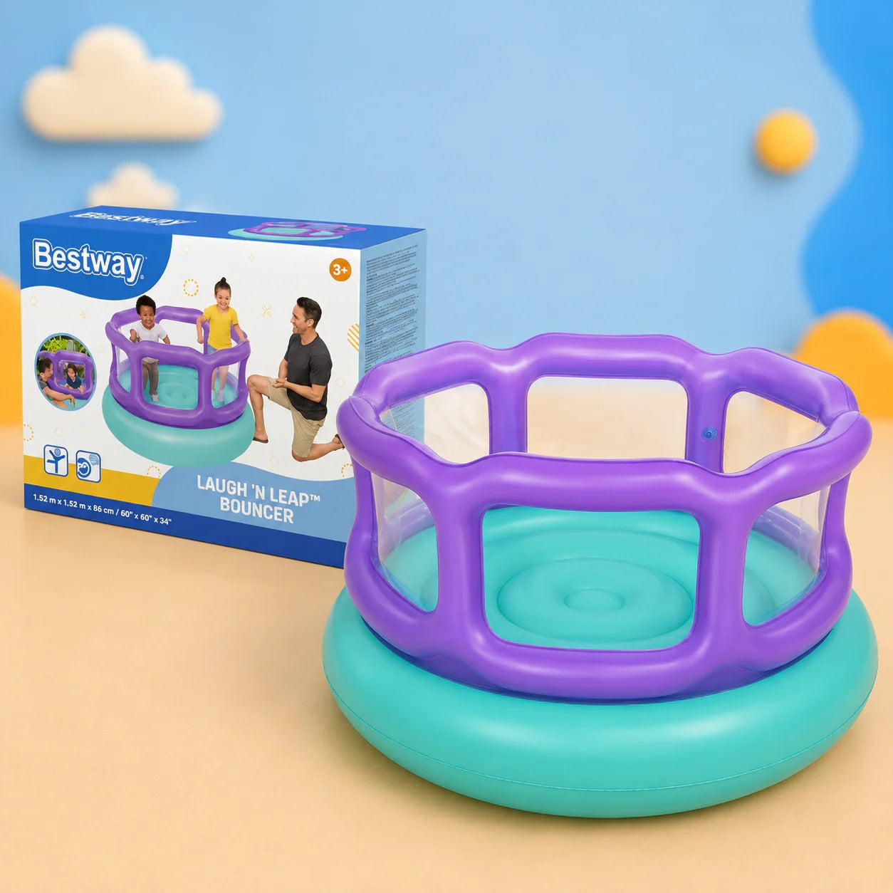 KIDS JUMPING AIR POOL L-60" W-60" H-33"
