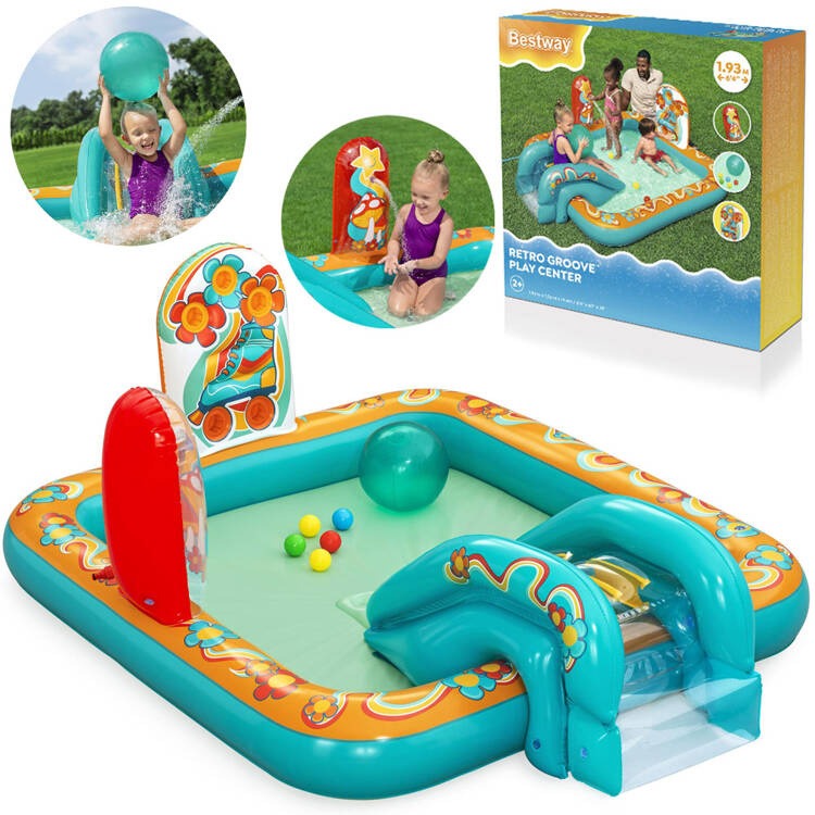 KIDS SWIMMING FUN & PLAY CENTER L-6'4" W-60" H-29"