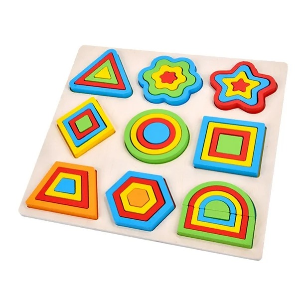 WOODEN SHAPE PUZZLE 3D