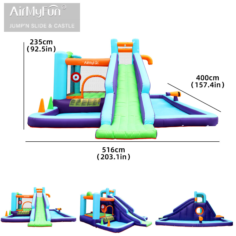 INF SLIDE JUMPER & POOL D-17ft W-13ft H-7ft.8"